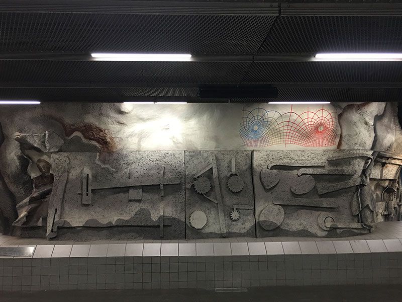 Las estaciones más bonitas del metro de Estocolmo - Tekniska högskolan
