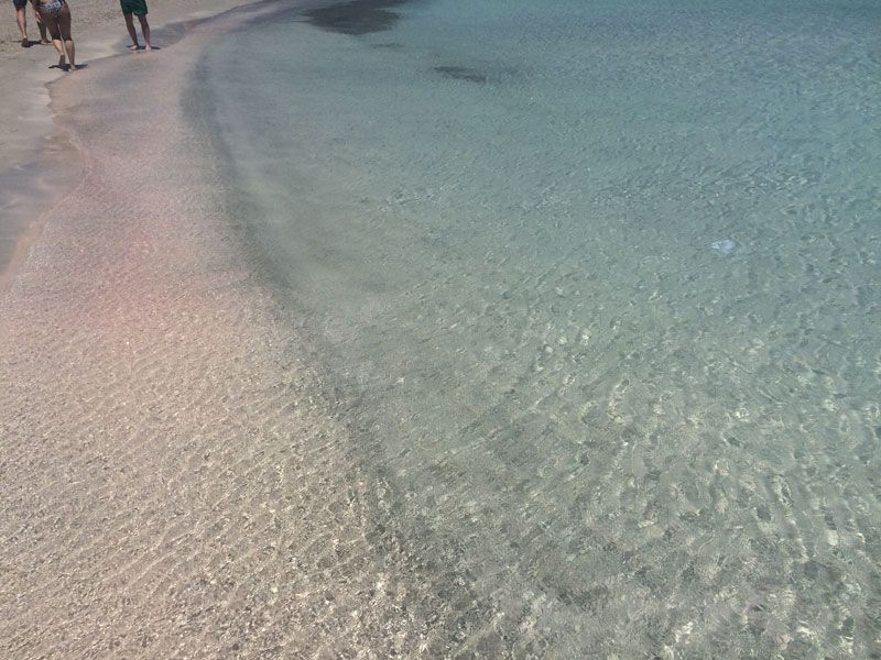 Arena rosita de la playa de Elafonisi