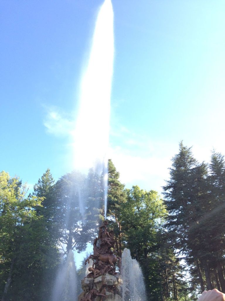 en la fuente de La Fama - Fuentes de La Granja