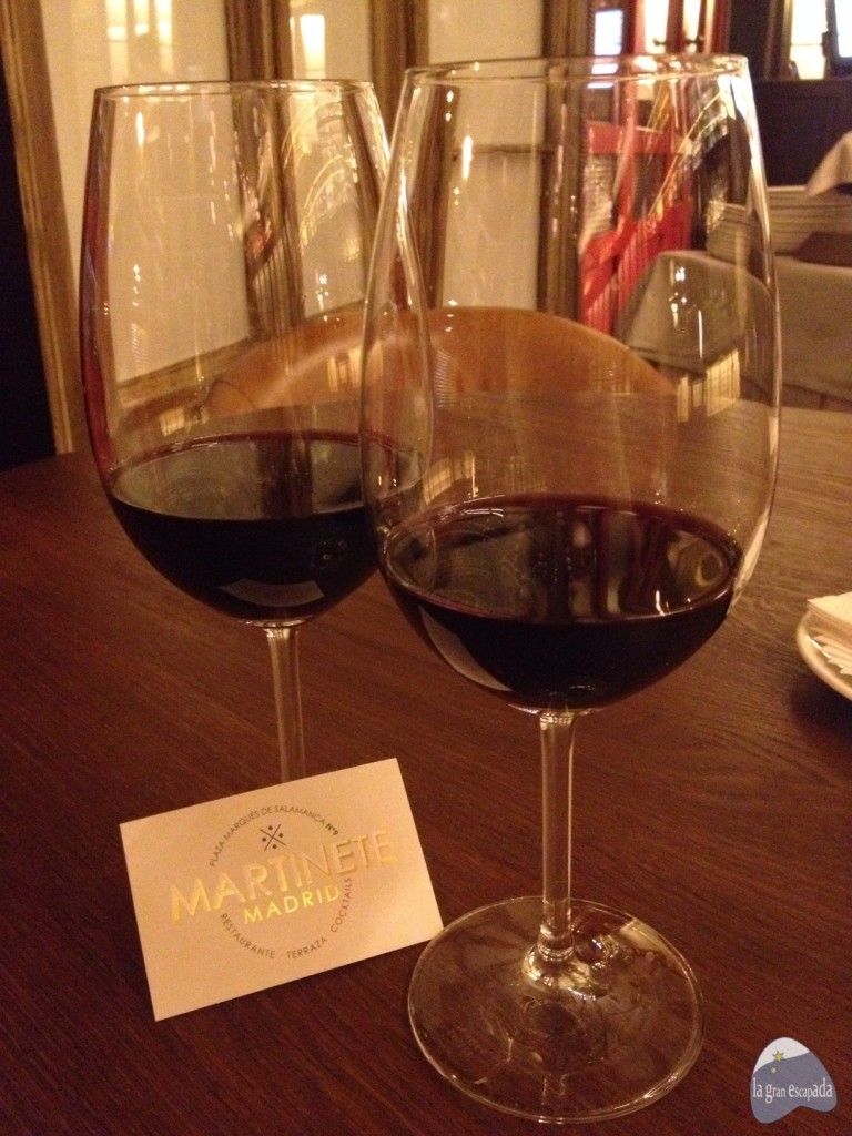 Un par de Riberas del Duero en el restaurante Martinete