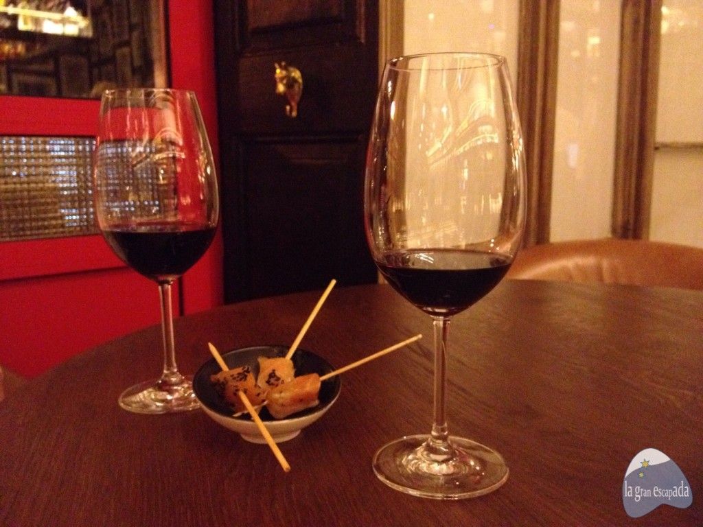 Aperitivos de salmón y atún en el restaurante Martinete