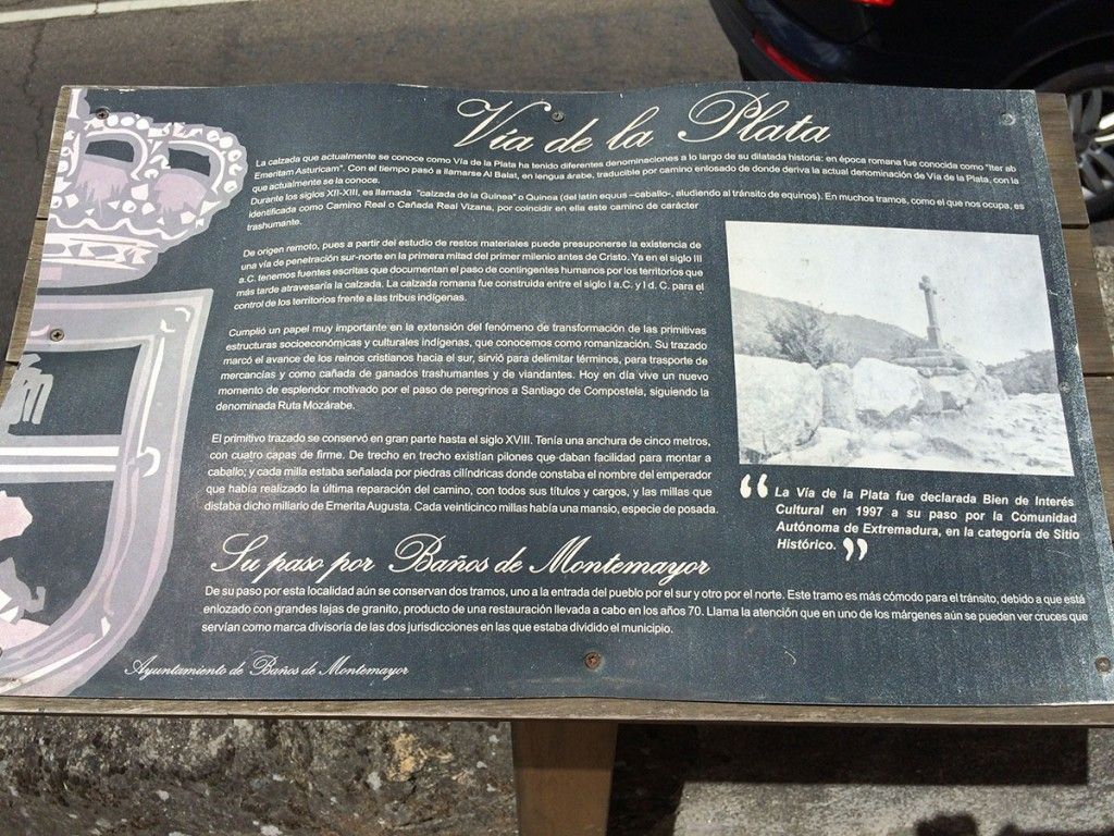 Qué ver en el Valle del Ambroz - Extremadura - Cartel Vía de la Plata